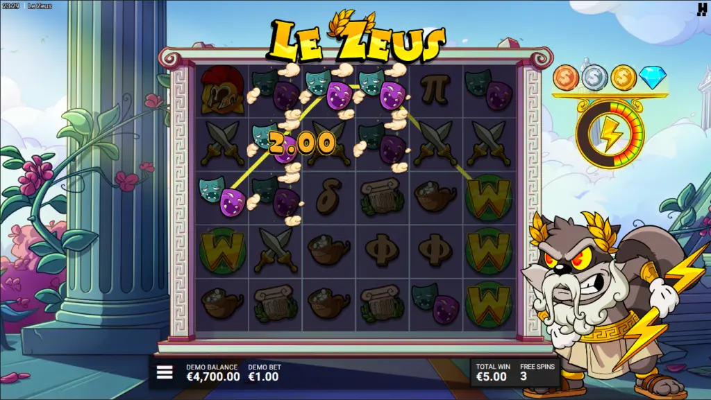 Le Zeus Gratis Spelen in de Demo screenshot 2